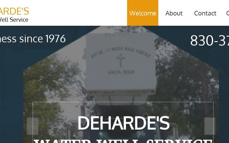 Deharde's Water Well Service  -  well drilling contractor